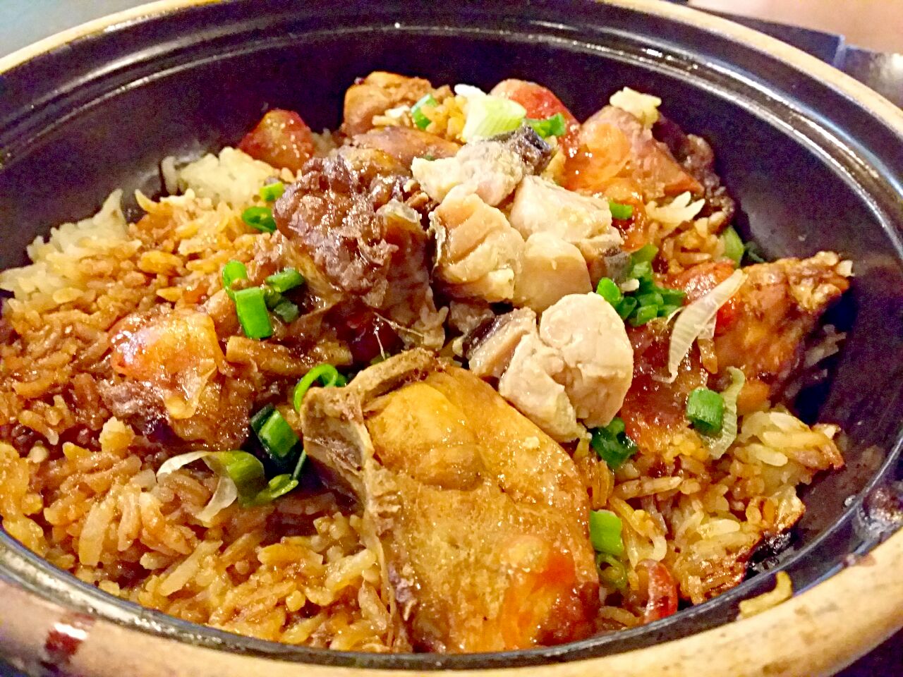 Chinese Claypot Rice With Chicken And Sausage At Christopher Woodring Blog