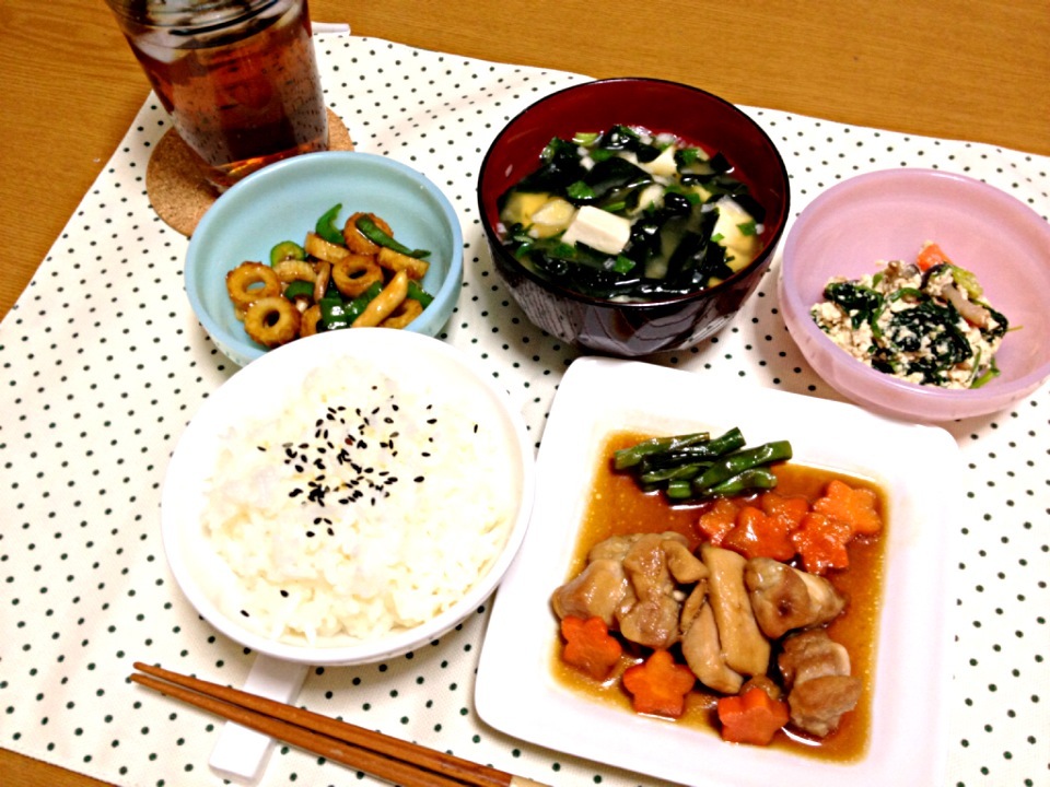 鶏モモ肉のさっぱり煮がメインの和食献立 Miyamegu Snapdish スナップディッシュ Id 1n4qea