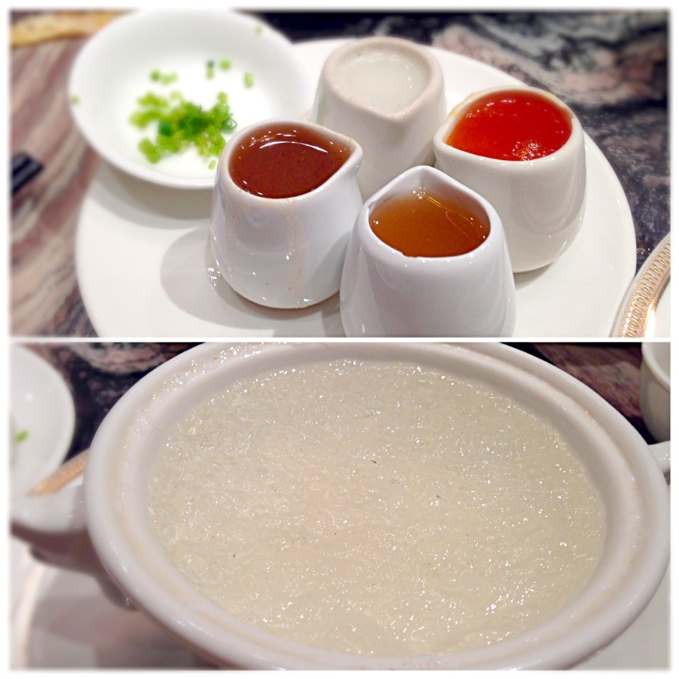 Chinese Styled Bird Nest Soup Served with Assorted Sauces 😋