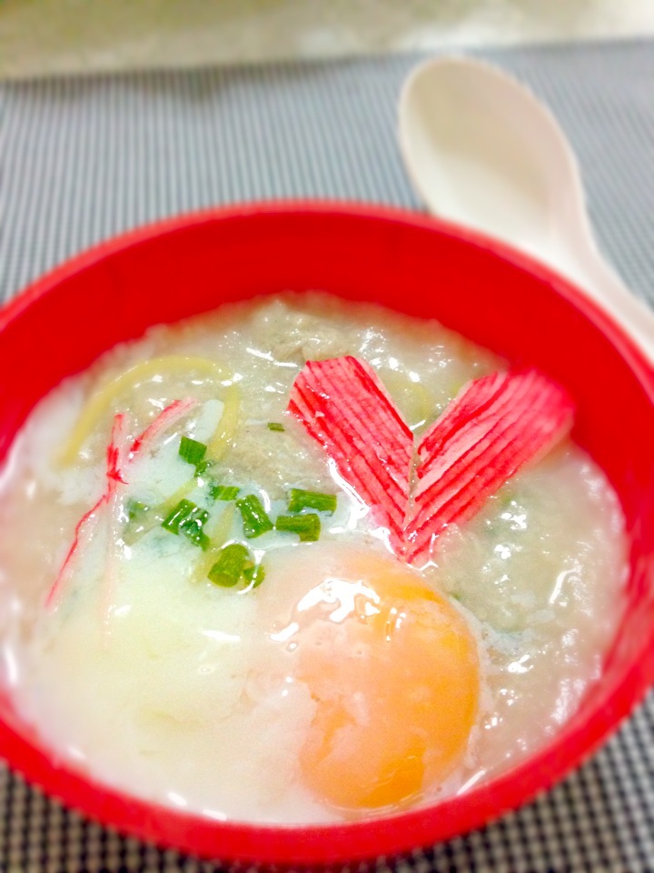 Rice porridge with egg/🍴melody🍛🎶 | SnapDish[スナップディッシュ] (ID:9C9eia)