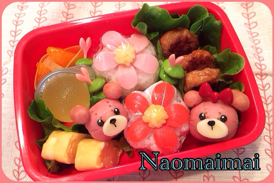 娘 お花おにぎり弁当 Naomaimai Snapdish スナップディッシュ Id 5wfwla