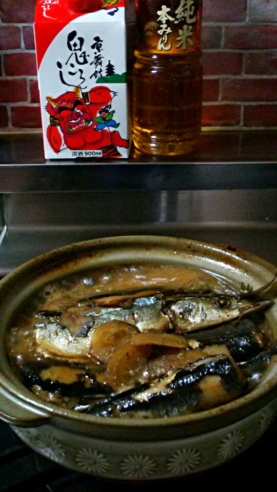 山本真希さんの炊飯器で小鮎の甘露煮を  秋刀魚バージョン♪
