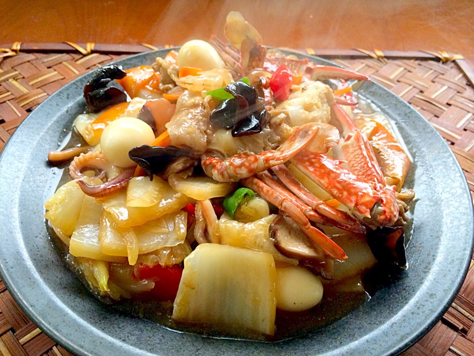 海鮮什錦♨Chop-suey(Braised mixed vegetables/Buddhist Delight) 🇨🇳八宝菜