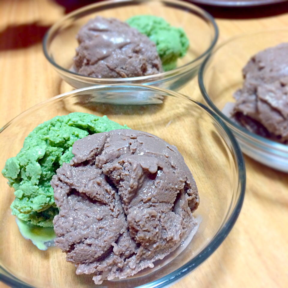 お豆腐のアイスクリーム二種