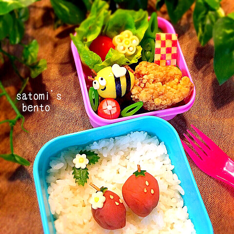 いちごとみつばち の子ども弁当 さとみ Satomi Foodart Snapdish スナップディッシュ Id Ko0sha