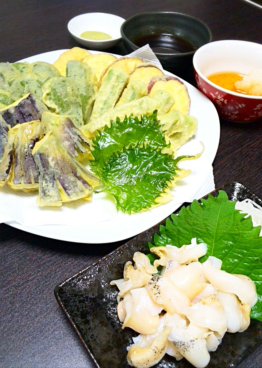 野菜の天ぷら 抹茶塩 天つゆ タレ こもず Snapdish スナップディッシュ Id 8xyfza