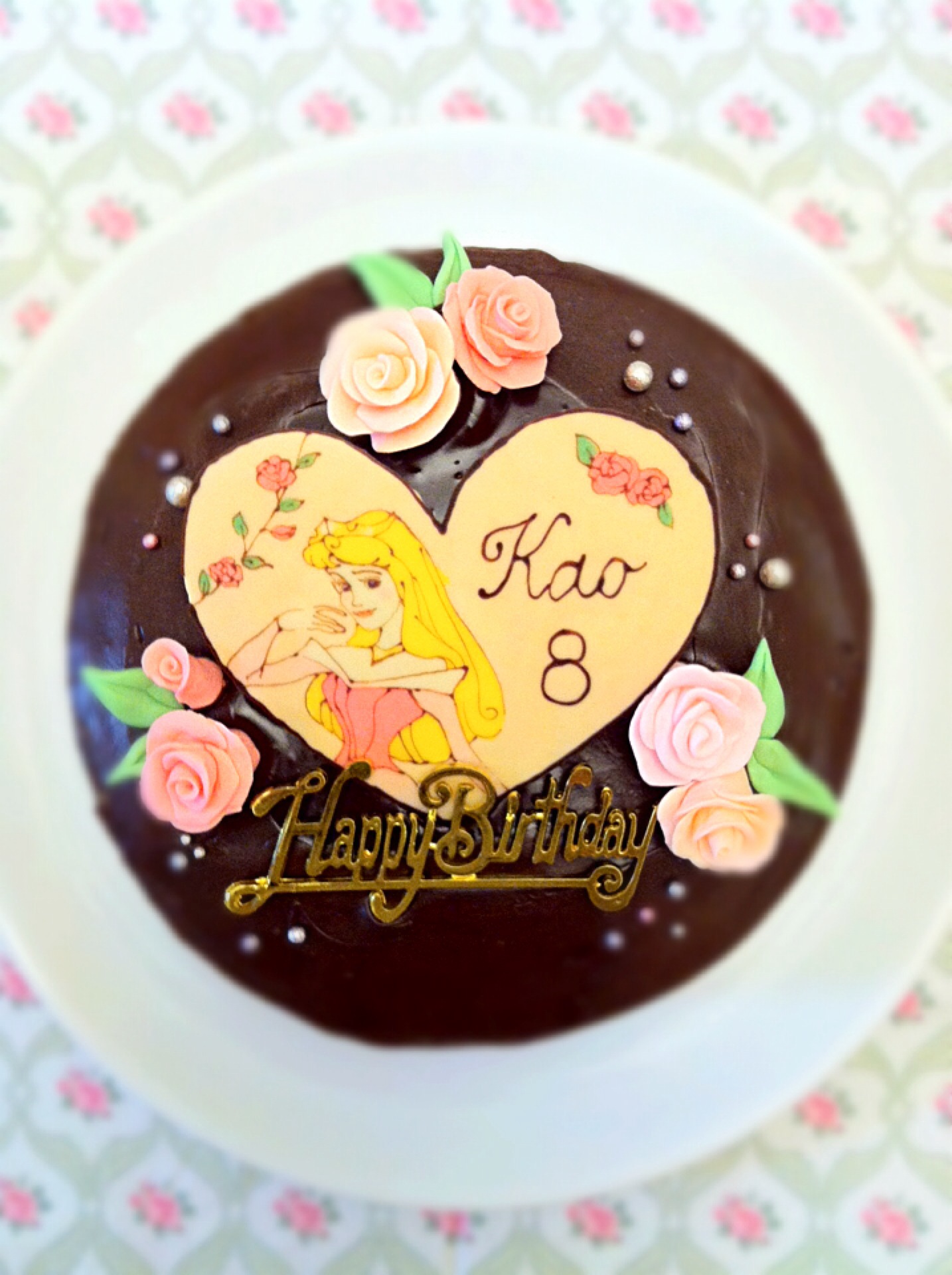 長女ちゃん 歳のお誕生日ケーキオーロラ姫のチョコレートケーキ チーハ Snapdish スナップディッシュ Id Rtpaya