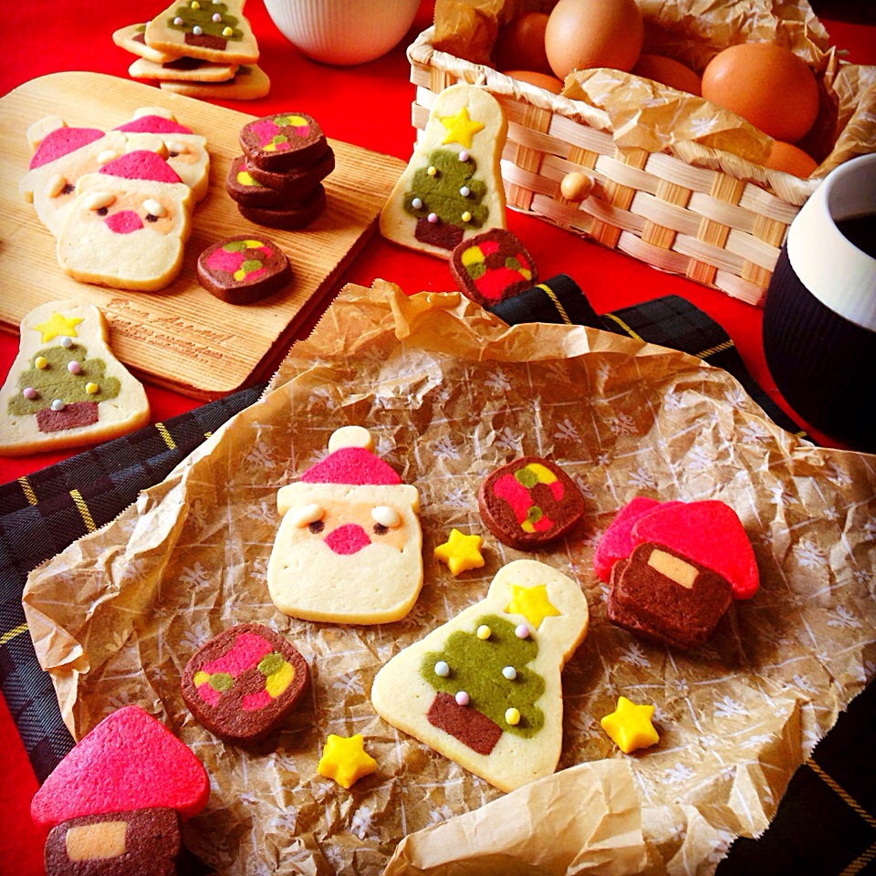 クリスマスお菓子 サンタとツリーのアイスボックスクッキー ザッキー Snapdish スナップディッシュ Id Z1nwqa
