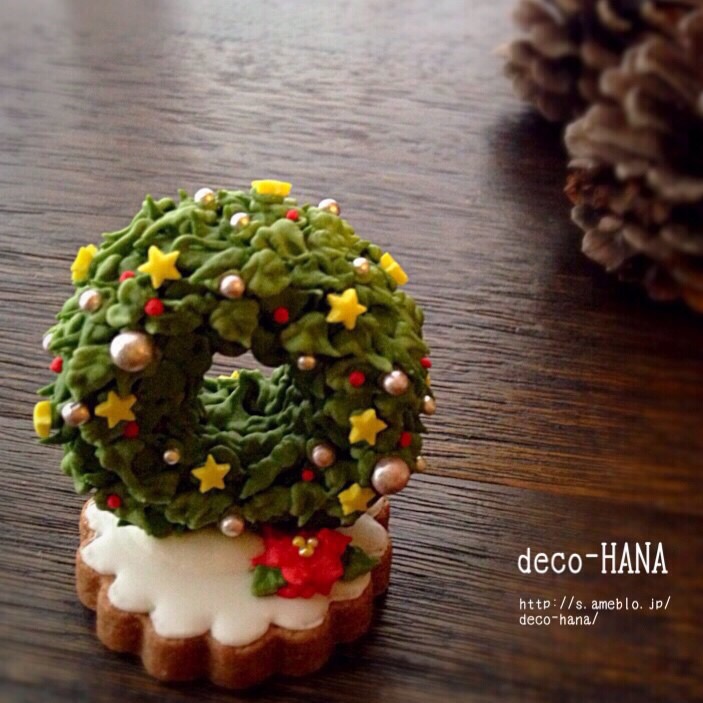 クリスマスリースの立体アイシングクッキー さとみ Satomi Foodart Snapdish スナップディッシュ Id Yrlzga