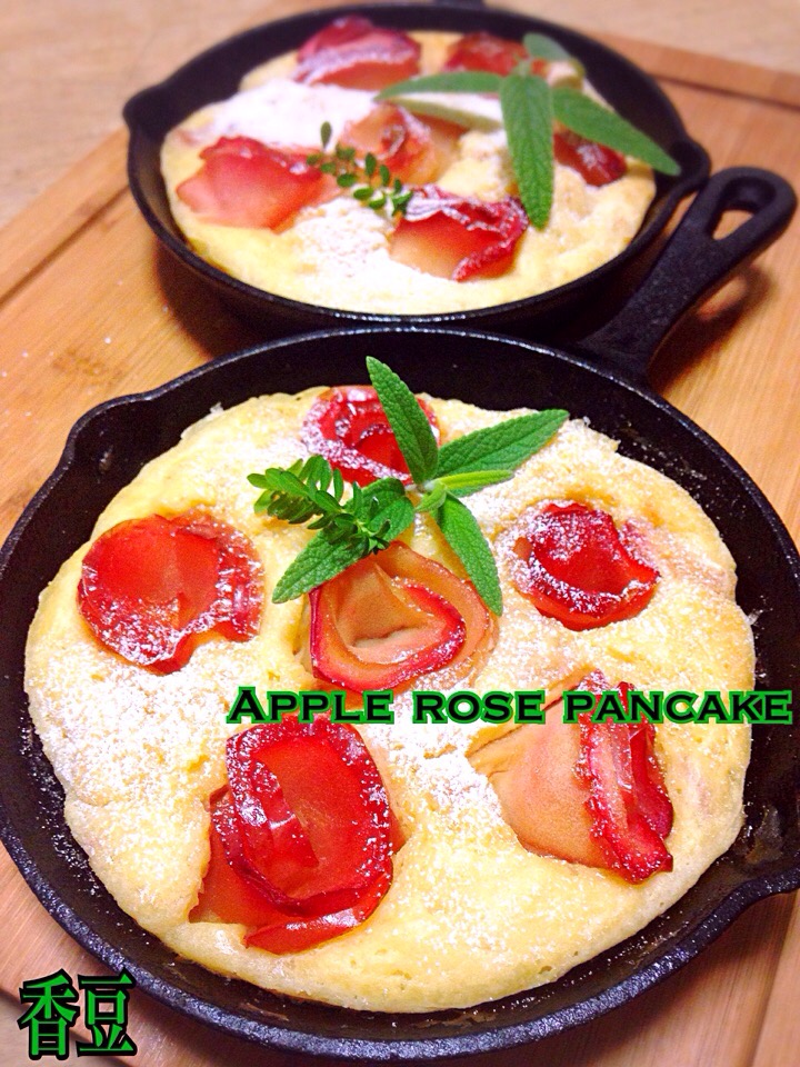 Apple rose pancake