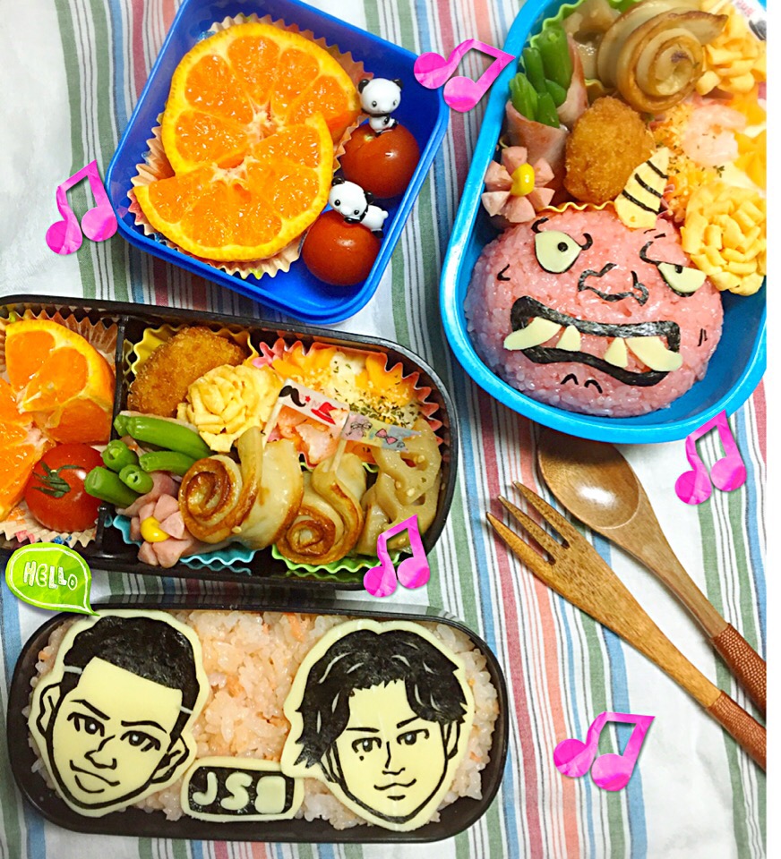 子供達の今日のお弁当 罒 妖怪ウォッチ赤鬼 三代目 臣とelly ジュリ Snapdish スナップディッシュ Id Inmdua