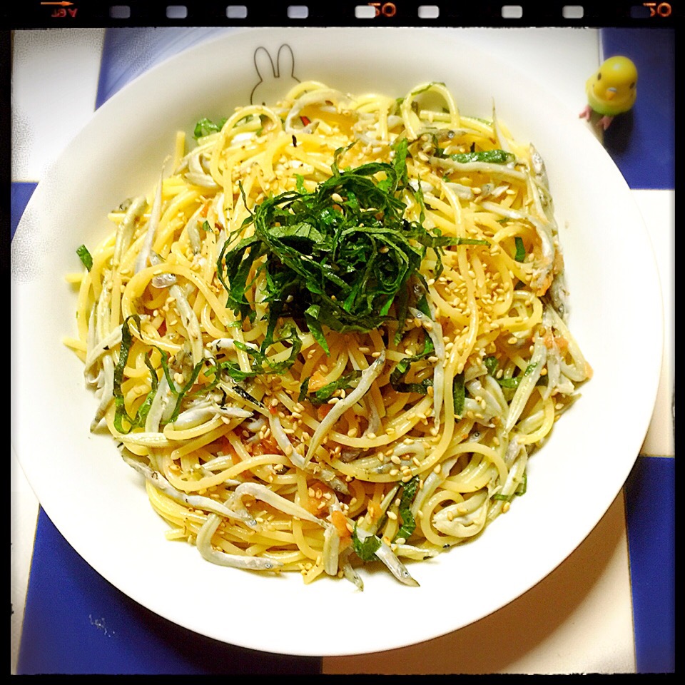 いかなごの釜揚げ 大葉 梅のさっぱり和風パスタ きいこ Snapdish スナップディッシュ Id Kqytsa