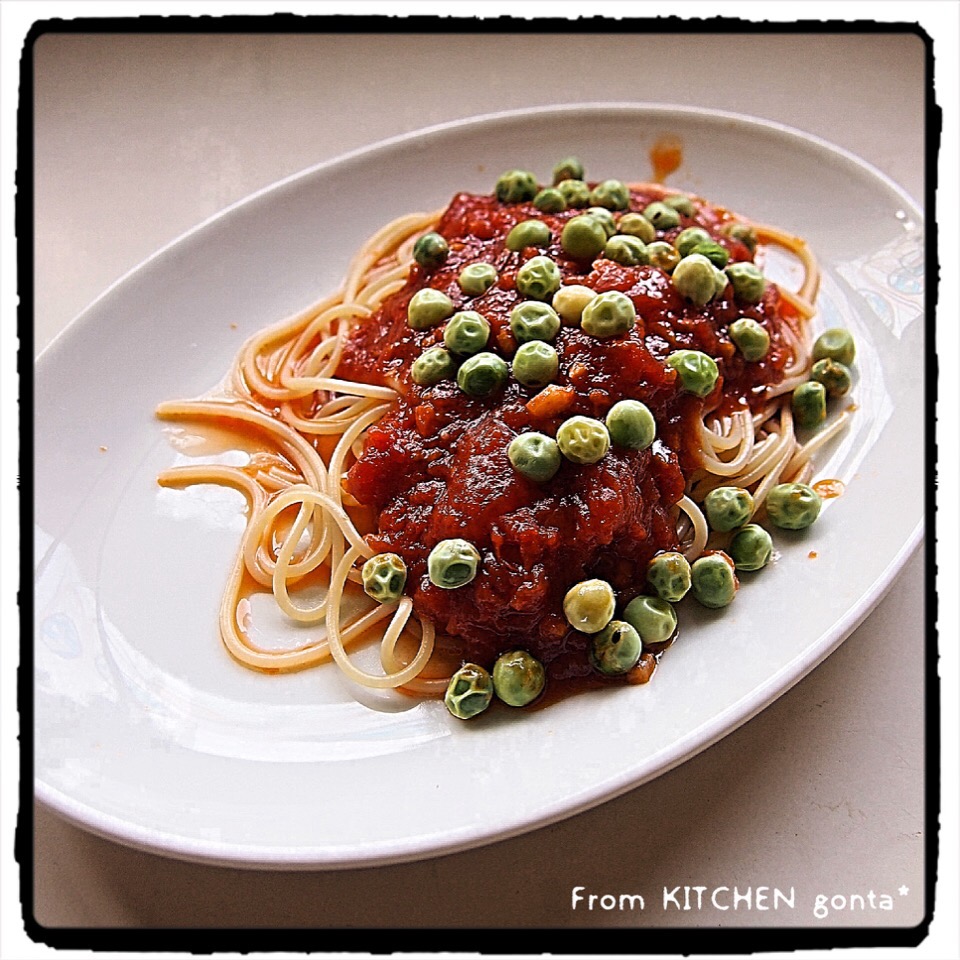 せつぶんひじきさんのトマトソースde美味しいパスタ Gonta Snapdish スナップディッシュ Id Nlgkma