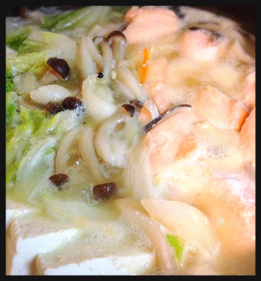 石狩鍋風〜Ishikari-style Salmon Miso Hot Pot