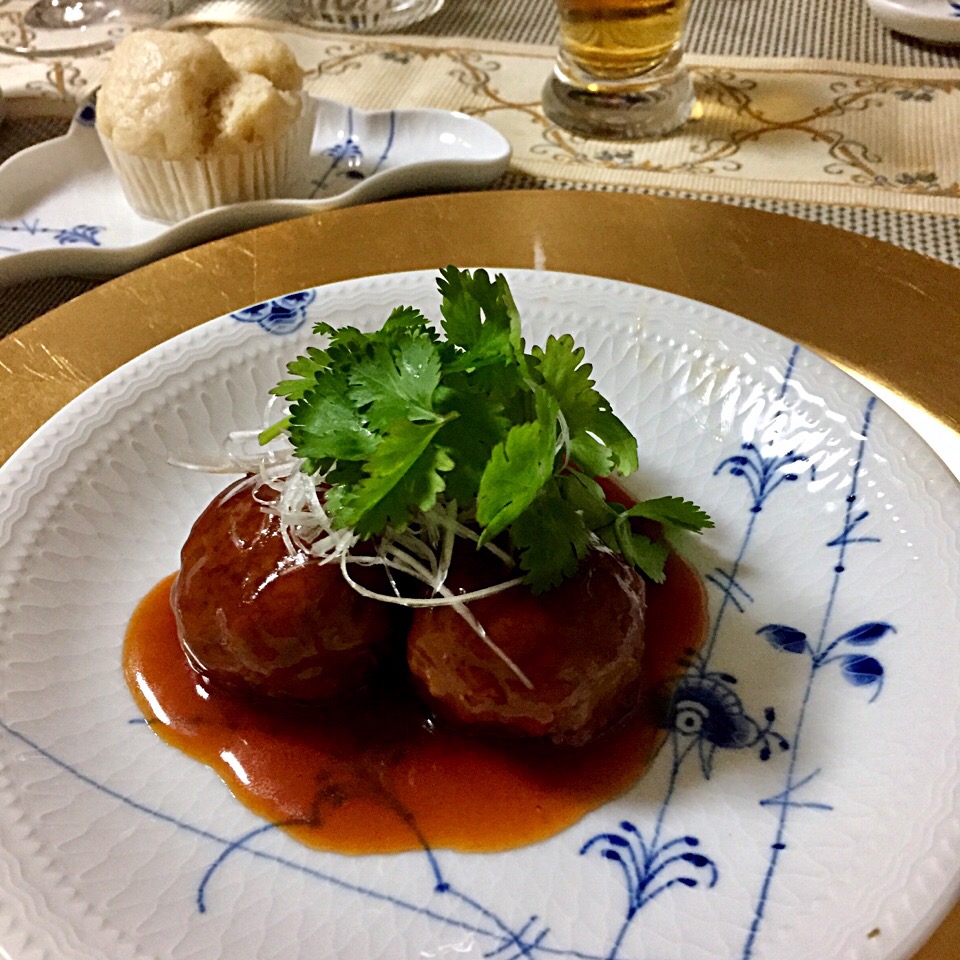 肉団子 と花巻的にプレーン蒸しパン ちこ Snapdish スナップディッシュ Id Rh0yna