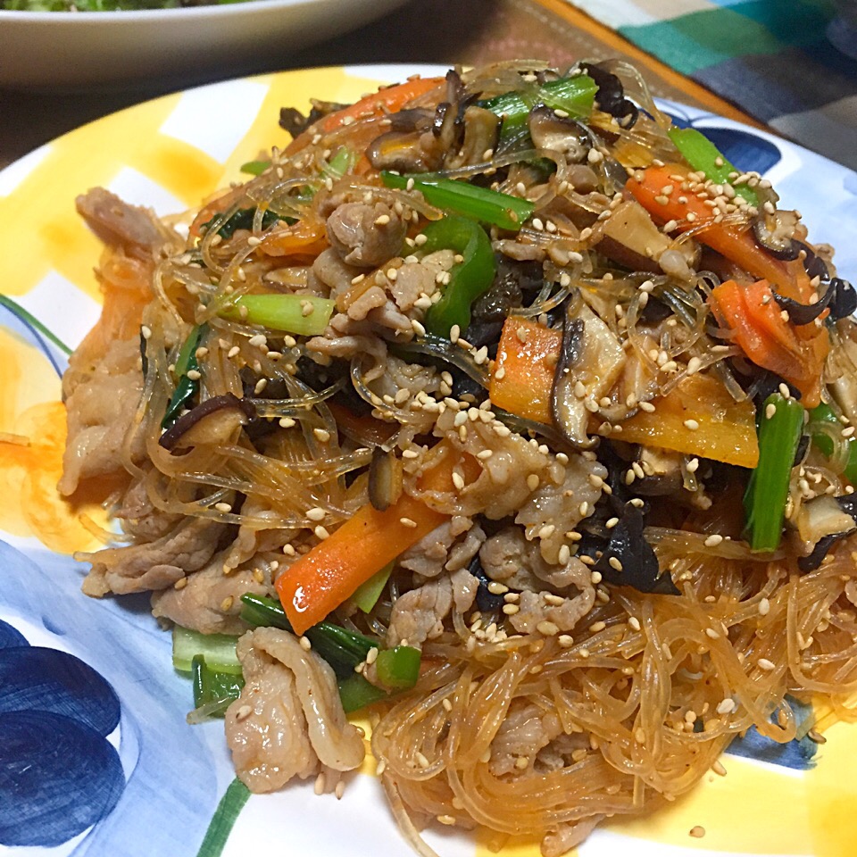 豚コマでチャプチェ晩御飯チャプチェ韓国料理春雨豚コマおうちごはん カウンター嬢 Snapdish スナップディッシュ Id Mxbuza