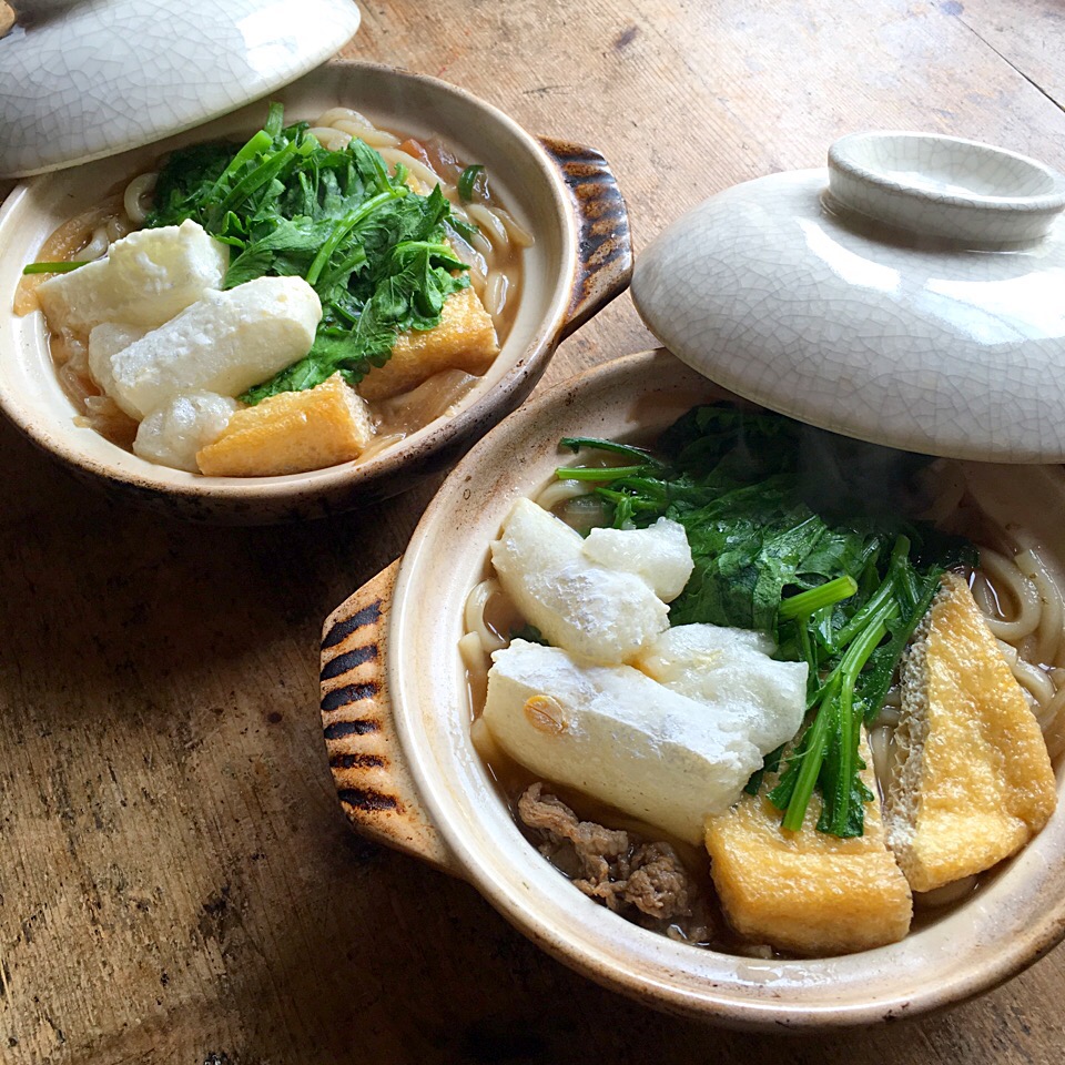 休日の昼ごはん昼ごはんお昼ごはんlunchうどん肉うどん鍋焼きうどんこわ餅 Yoshinobu Nakagawa Snapdish スナップディッシュ Id Ynl4za