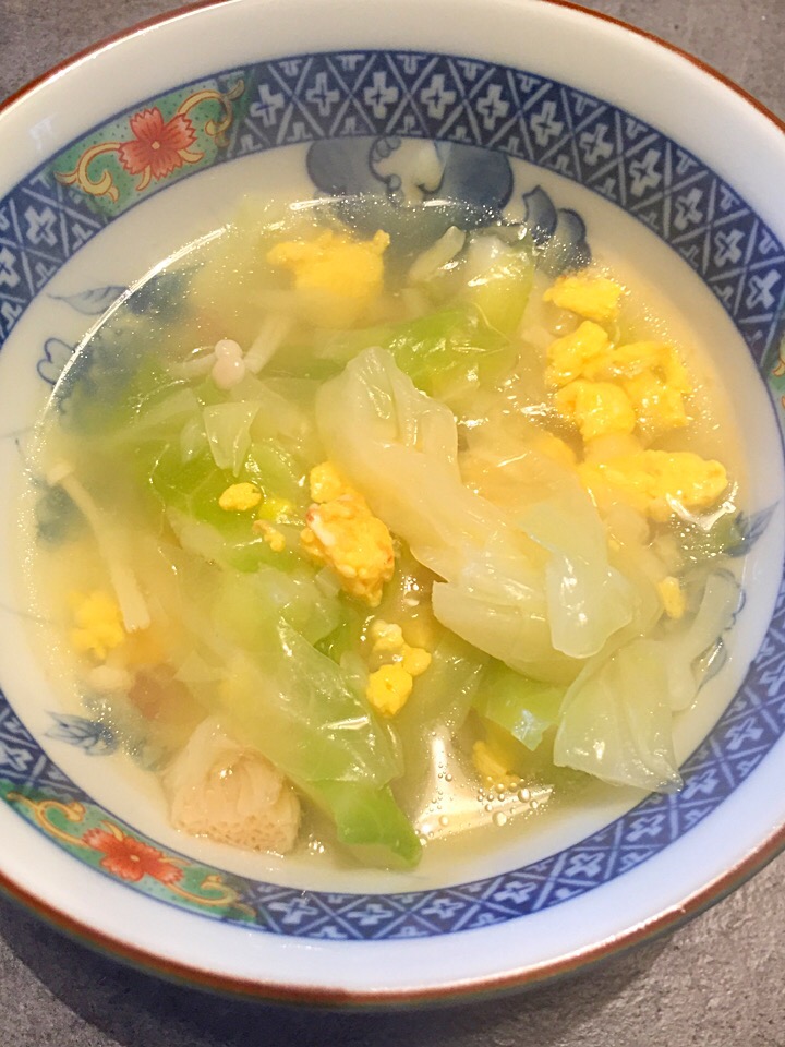 冷凍 炒り卵で 野菜スープ！