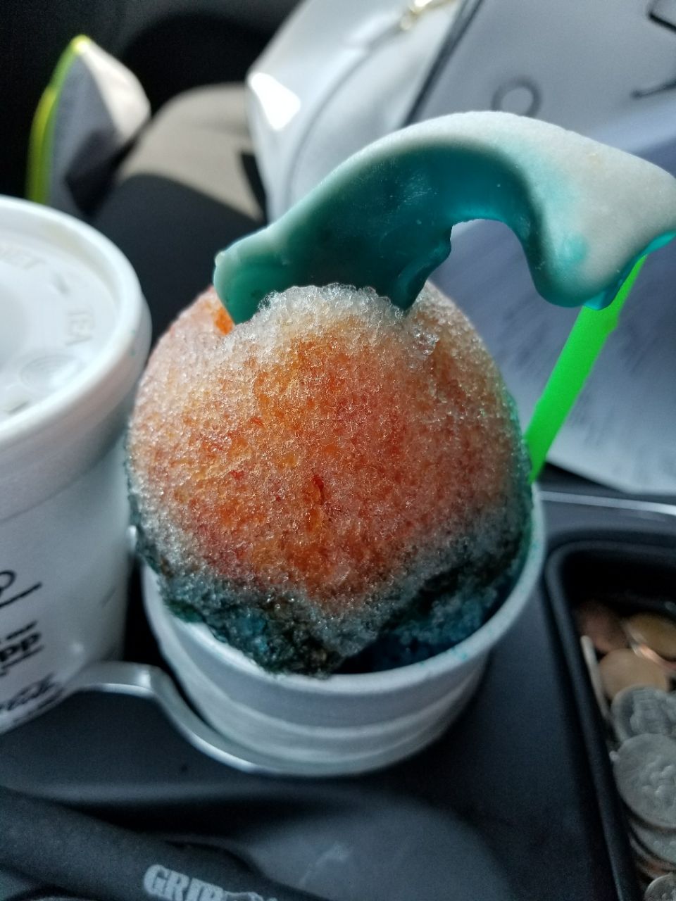 It's that time again! snow cones for the summer! Shark Attack! Blue Rasberry and Tigers blood flavors topped with gummy shark!