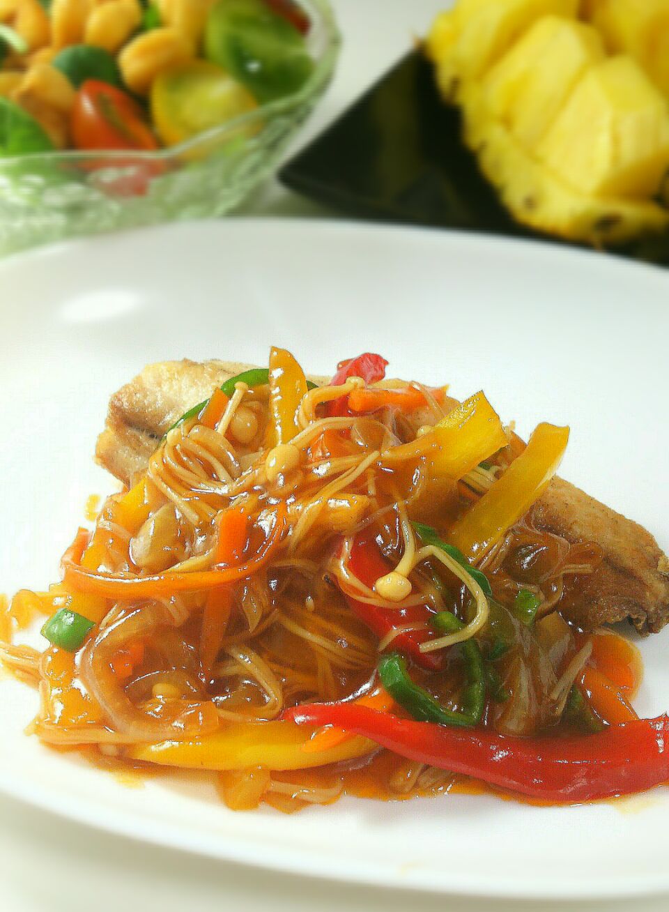 Fried Horse Mackerel With Sweet And Sour Vegetable Saucedinner 鯵の甘酢あんかけあじおうちごはんうちごはん夕飯 安くて美味しい まめ Snapdish スナップディッシュ Id Huhoda