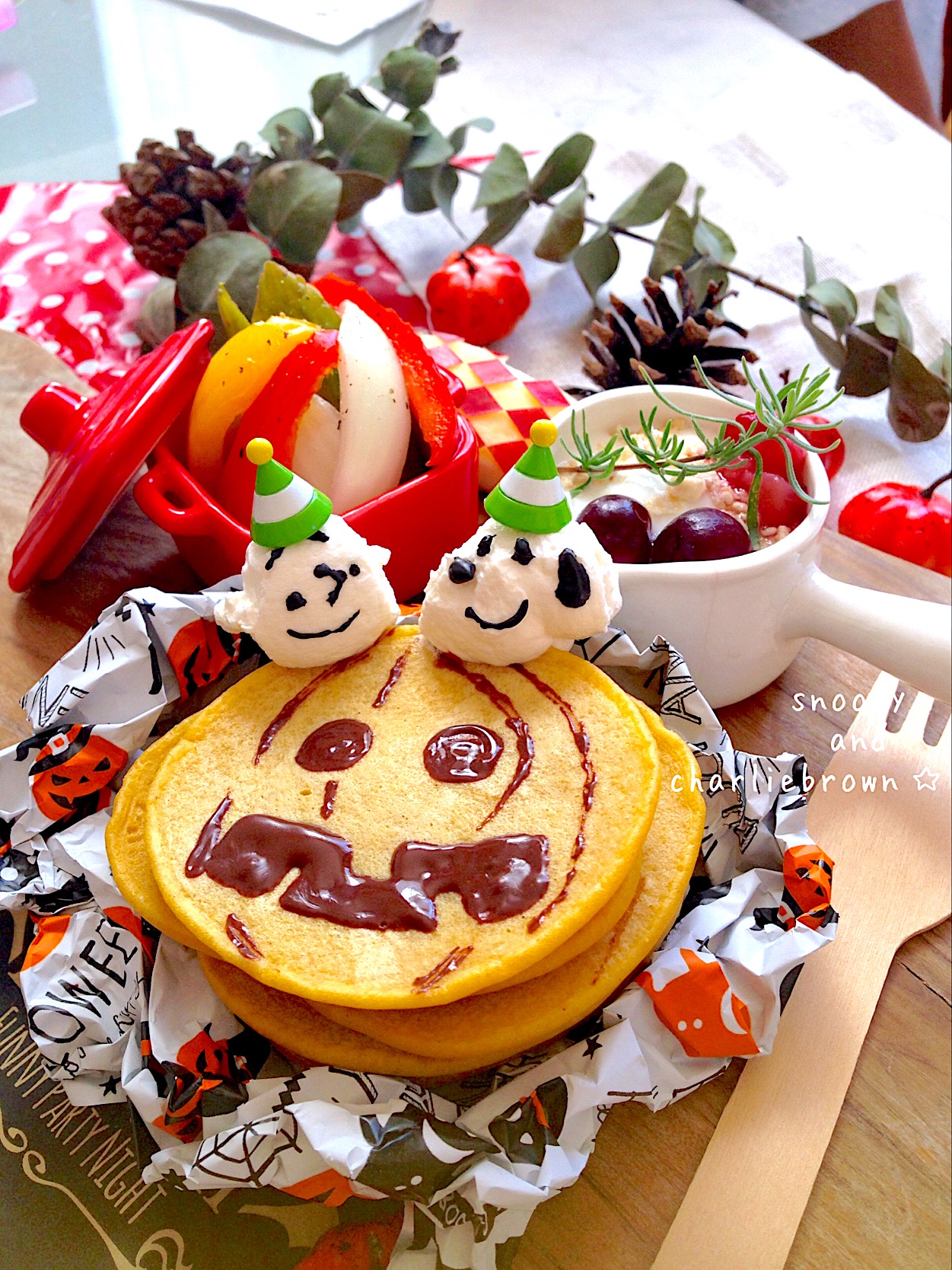 スヌーピーのハロウィンなパンケーキで朝食お子さまごはんおうちカフェ朝ごはん朝食朝食プレート朝ごはんプレートおうちごはんお子さまプレートパンケーキホット ケーキスヌーピーチャーリーブラウン Ayumi Furukawa Snapdish スナップディッシュ Id 1ny4da