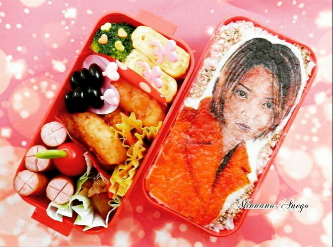 ショートカットの 安室奈美恵 弁当 オブラートアート 似顔絵弁当 中学生弁当 みんなのあねご Snapdish スナップディッシュ Id Nfg98a