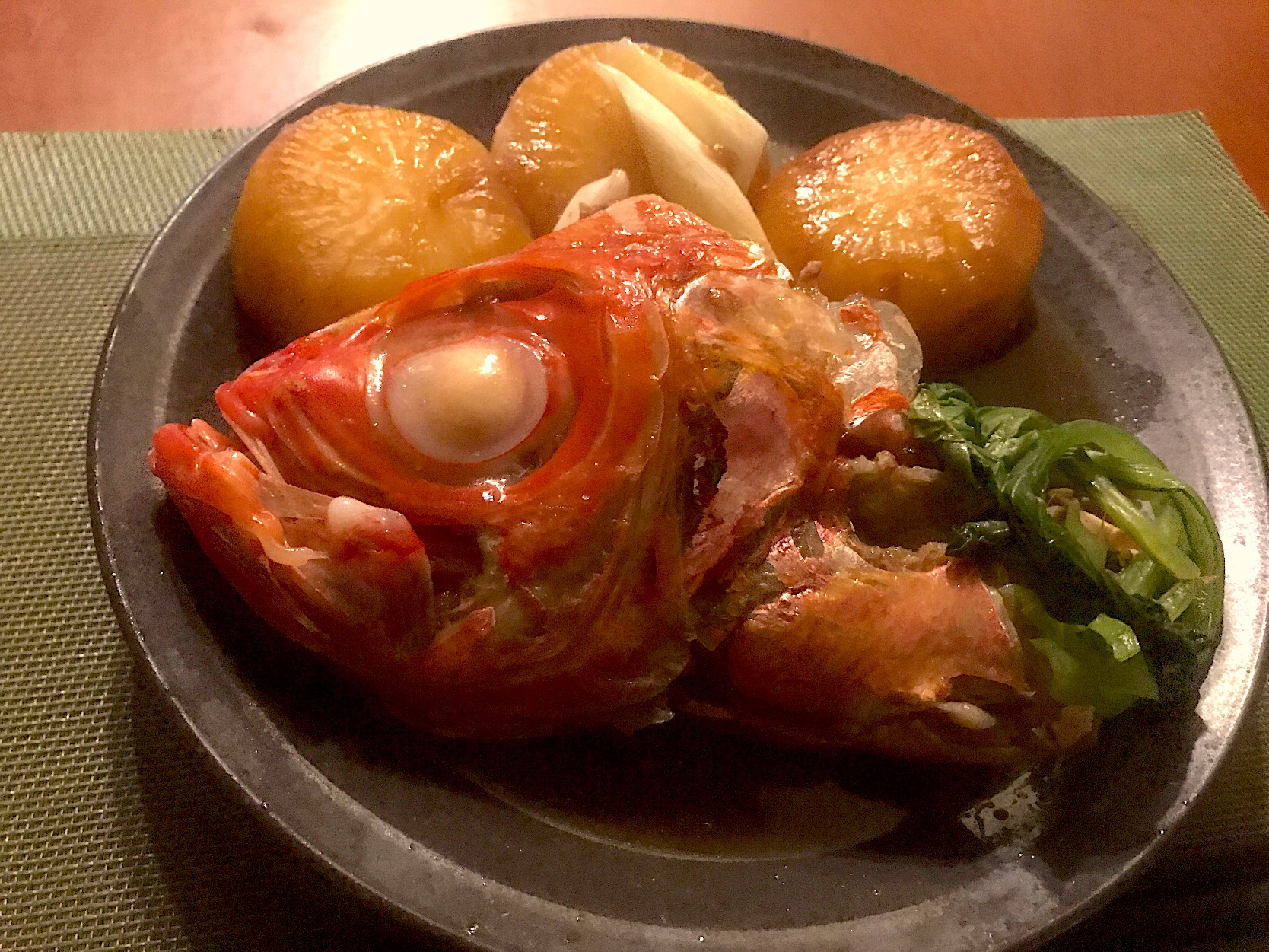 Simmered Splendid Alfonsino Radish金目鯛のお頭とお野菜の煮付け Ami Snapdish スナップディッシュ Id Kbqmra