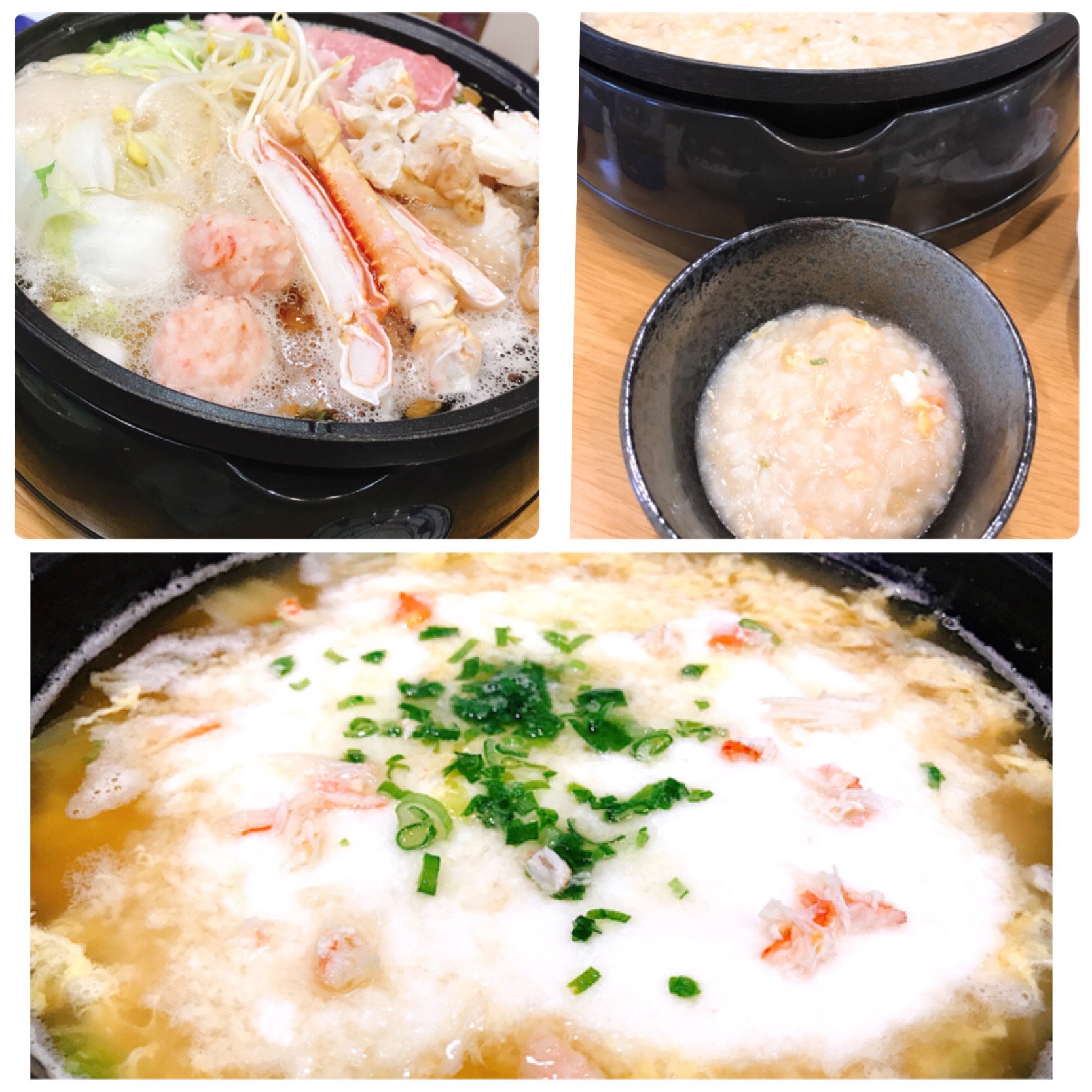 カニ鍋の〆はふわふわとろろ雑炊♡
