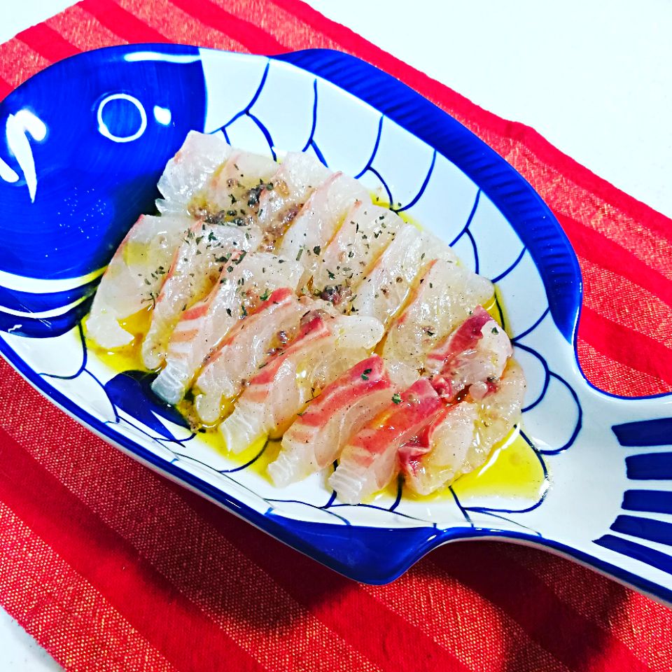 アンチョビソースで真鯛のカルパッチョカルパッチョ 魚 真鯛 ちみこ ˊwˋ Snapdish スナップディッシュ Id 1omfua