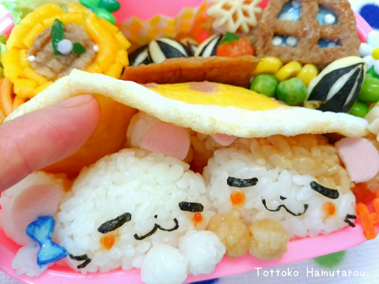 とっとこハム太郎ちらっ コタツでぬくぬく Zzz キャラ弁 お弁当 ゆぅ Snapdish スナップディッシュ Id T0ov5a