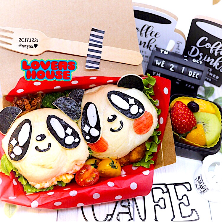 デコパンダサンド弁当 デコ弁 キャラ弁 メリー ケン パン弁当サンドイッチ あーたん Snapdish スナップディッシュ Id 5ynwda