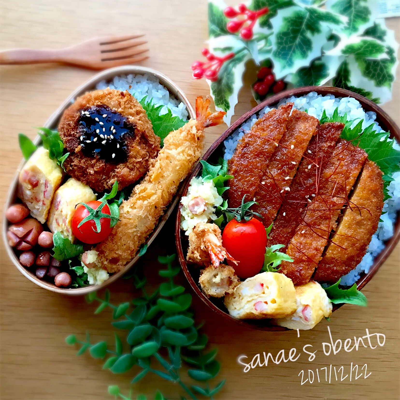 今日のお弁当 親子弁当 は 揚げ物祭り弁当 で 娘弁当 と 旦那弁当 さえちゃん Snapdish スナップディッシュ Id Qhpp9a