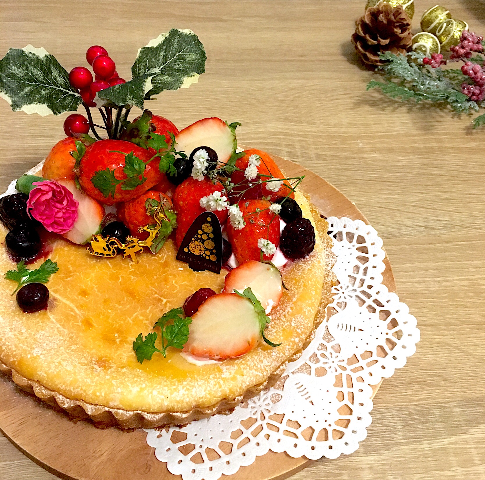 クリスマスケーキクリスマスケーキ Christmas Christmascake Christmas17 Bakedcheesecake ベイクドチーズタルトdecorationデコレーション Amibuuta Snapdish スナップディッシュ Id Xargba