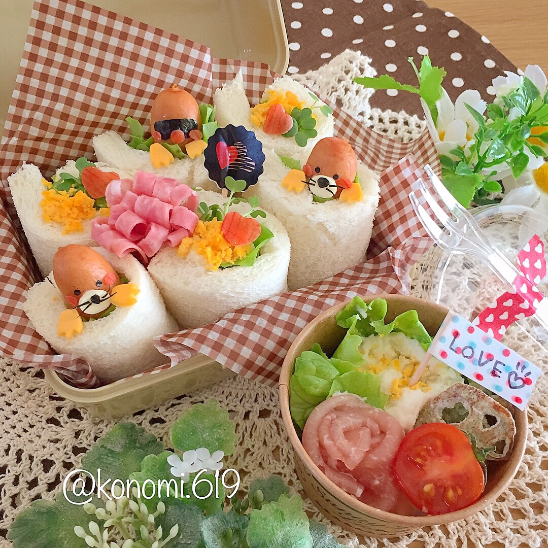 もぐらさんのロールサンドイッチ弁当 Konomi 619 Snapdish スナップディッシュ Id 0gbbqa