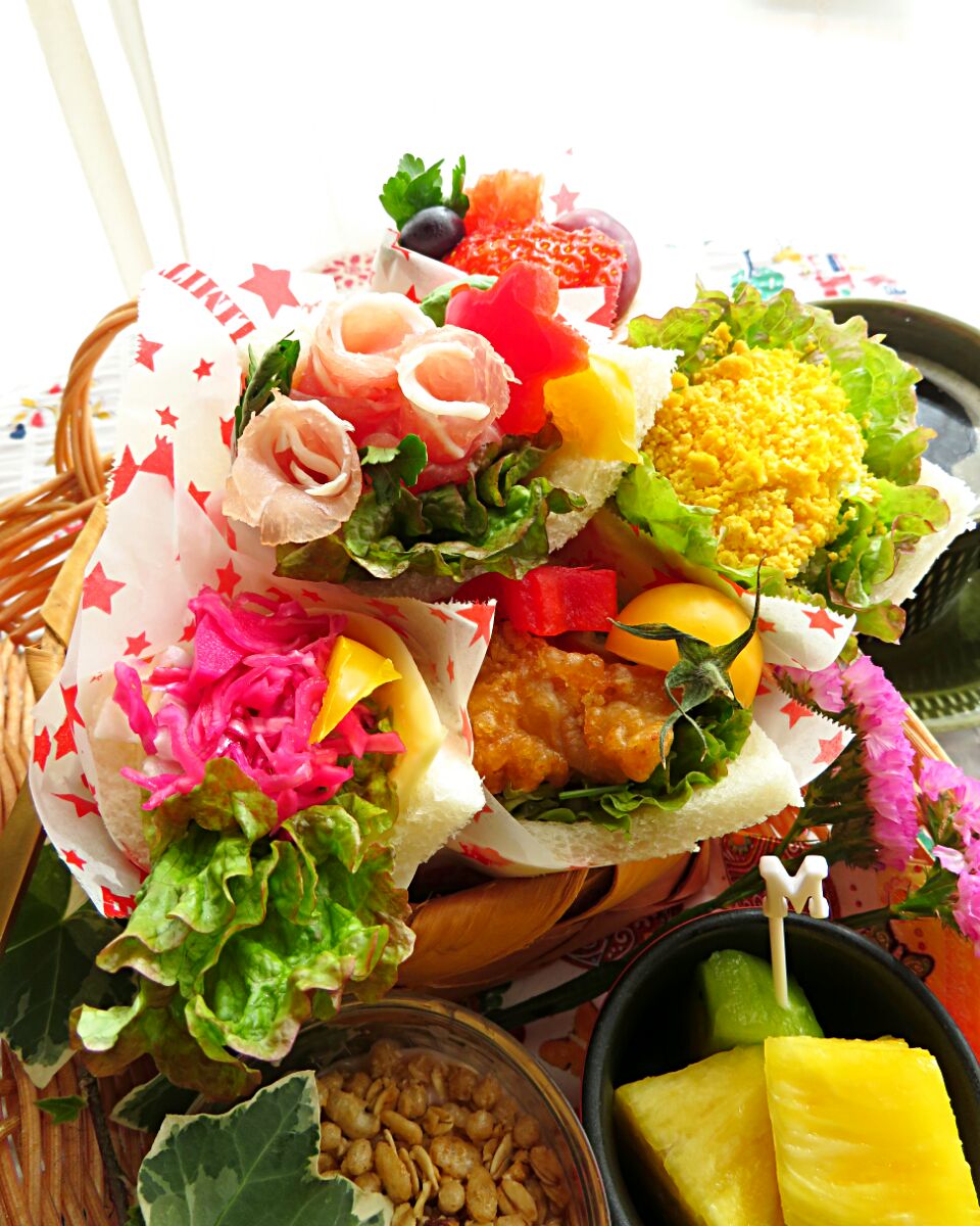 ひな祭り ミモザの日 簡単で可愛いブーケ風サンドイッチ ルシッカ