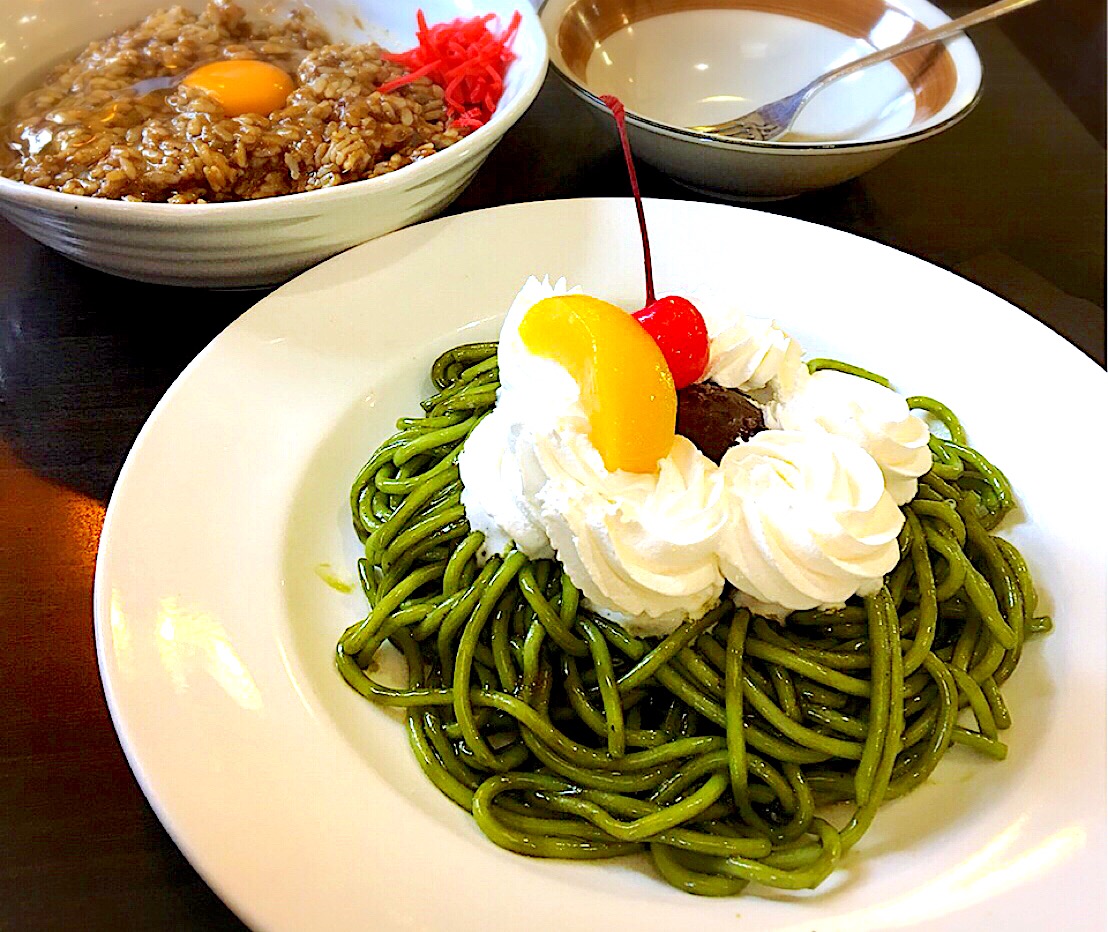 名古屋マウンテンにて 甘口抹茶小倉スパ子供達登頂マウンテン 名古屋 72rose Snapdish スナップディッシュ Id Mxgmpa