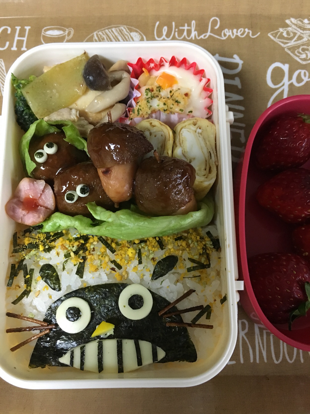 トトロ乗せ弁お弁当 キャラ弁 学童弁当 寝坊弁当 のせ弁 トトロ こむぎ Snapdish スナップディッシュ Id Myehna