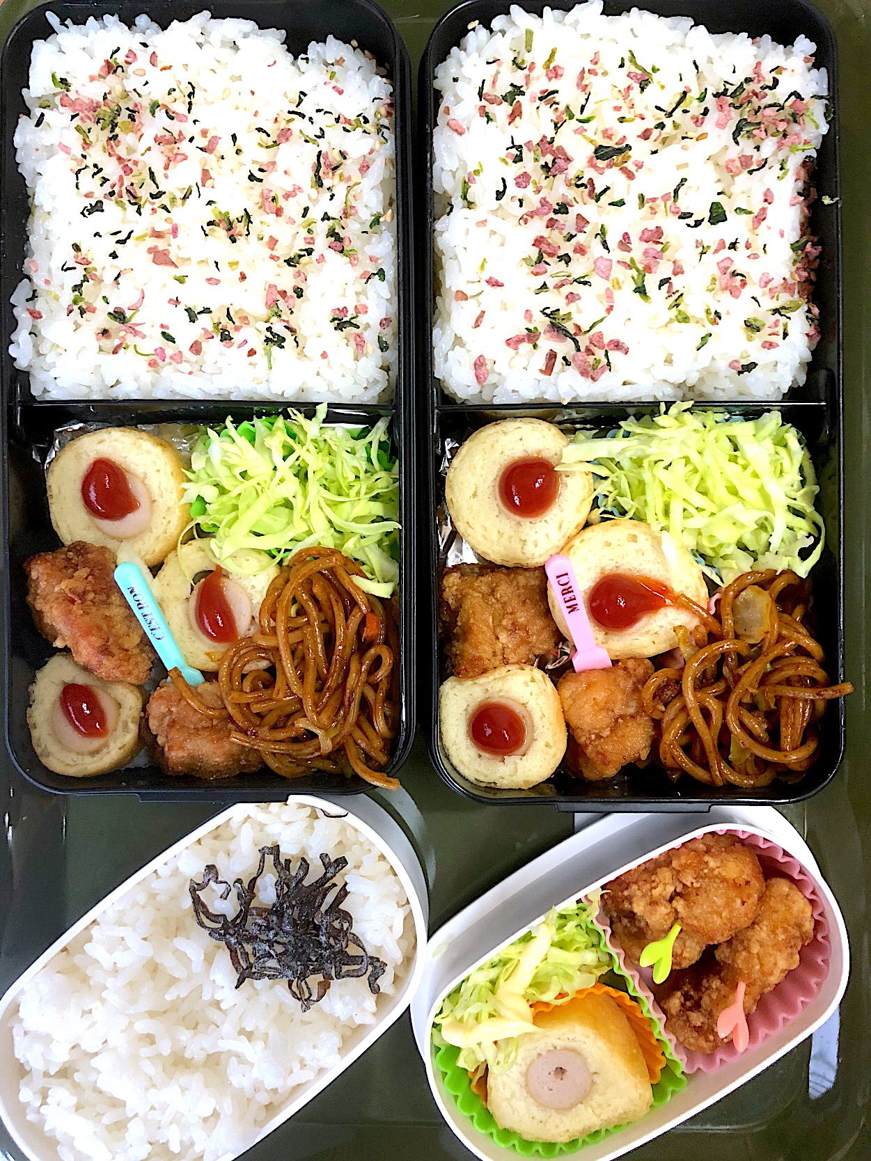 Jk と男子2人分お弁当 ナッツアレルギー牛乳アレルギーお弁当 とんちゃ Snapdish スナップディッシュ Id Axk0ya