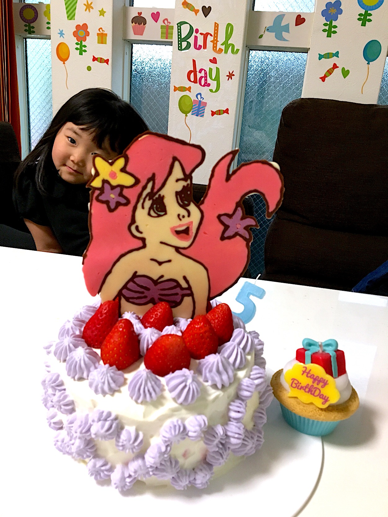 手作り アリエルのケーキでハピバ のんぴー 5歳 おめでとう Mari もも Snapdish スナップディッシュ Id 0b4jea