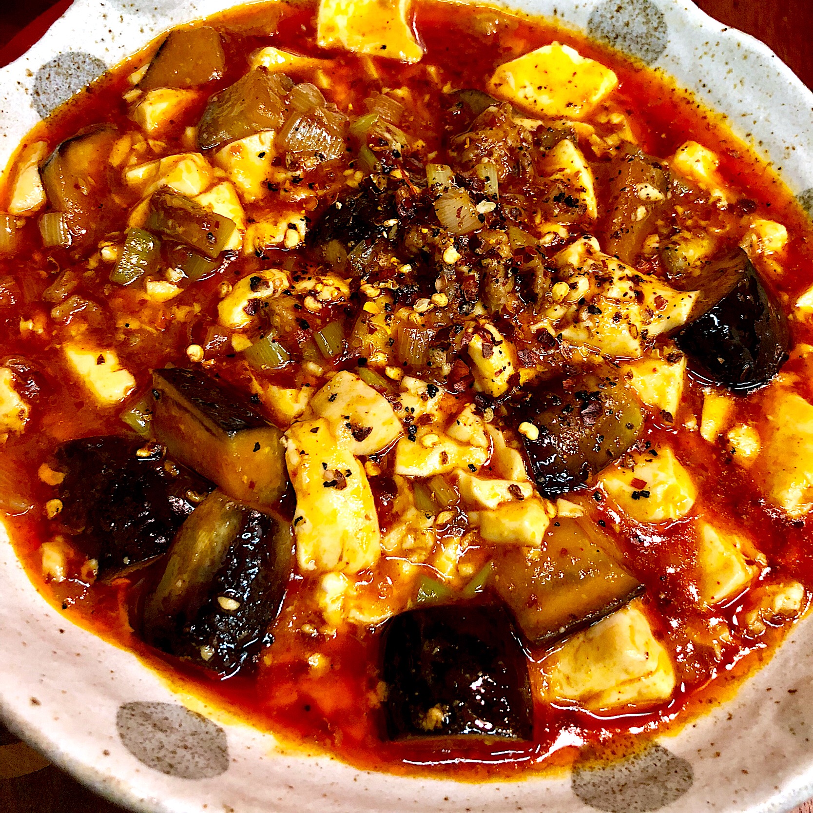 麻婆茄子豆腐 …酢を多めに入れて酸辣湯風に
夏にさっぱり、酸っぱ辛い麻婆が美味しいー