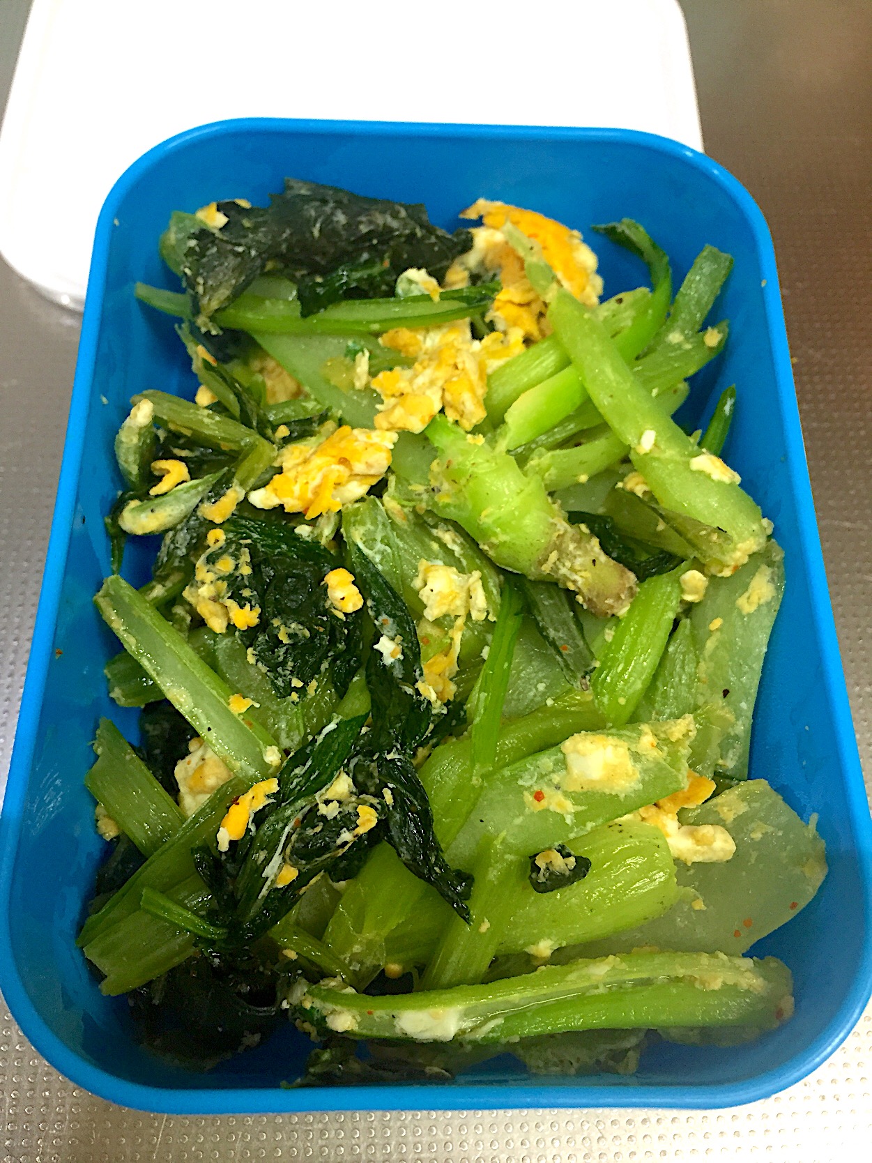 小松菜と卵の中華風いため簡単 お弁当のおかず ずぼら飯野菜がたべたい時 にゃふてん Snapdish スナップディッシュ Id Ii0tja