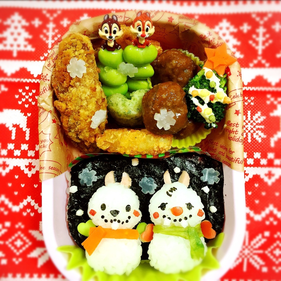 チップとデール 雪だるま キャラ弁 向日葵 桜 Snapdish スナップディッシュ Id lvta