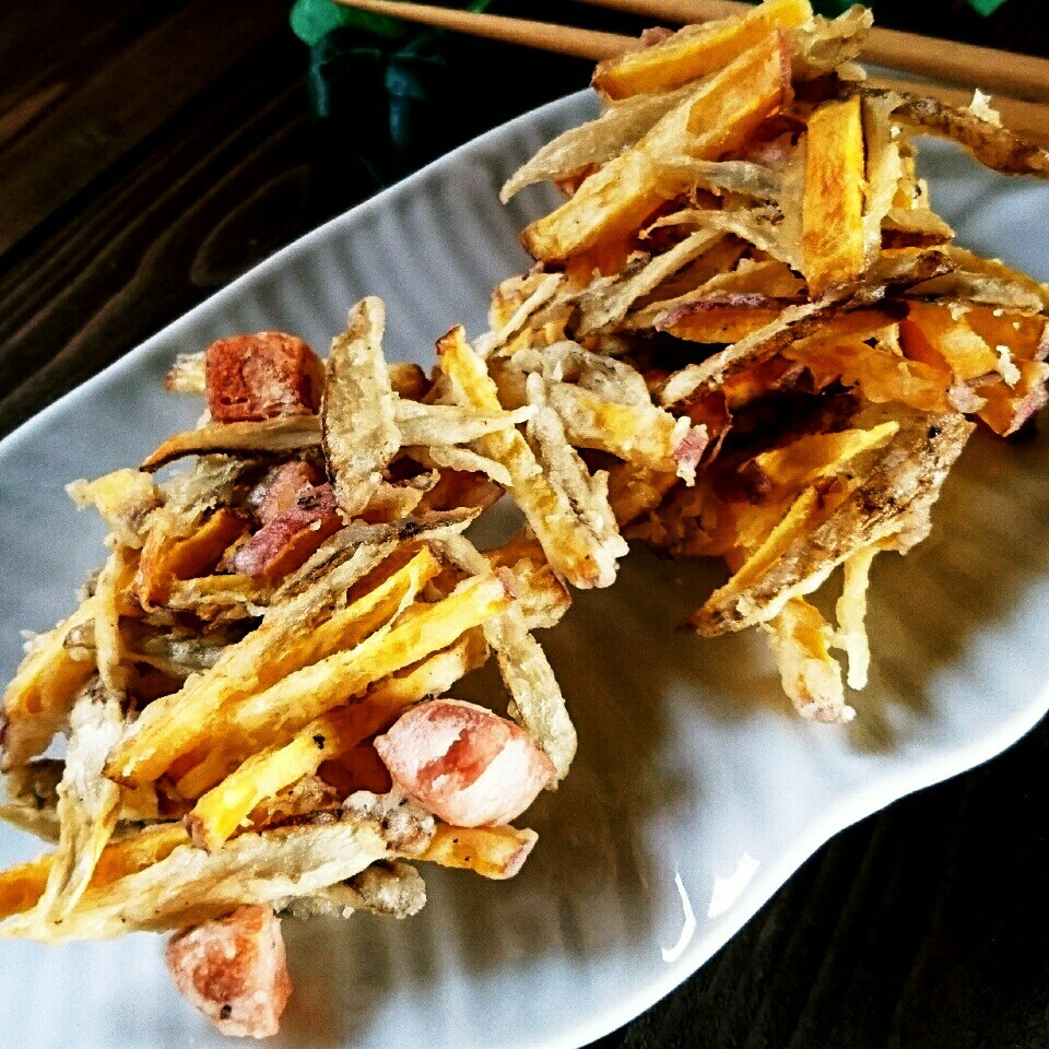 食物繊維たっぷり ごぼうとさつまいものヤバサクっかき揚げ かおりん Snapdish スナップディッシュ Id Bievha