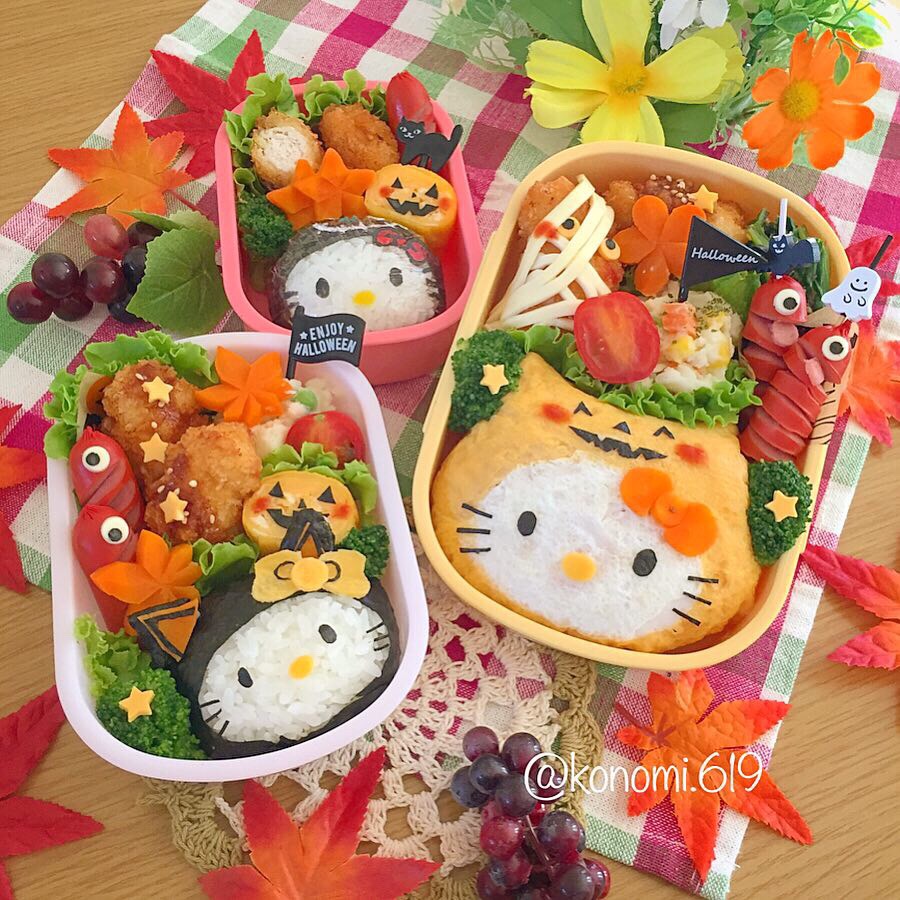 キティオムライスとキティおにぎりのハロウィン弁当 Konomi 619 Snapdish スナップディッシュ Id Ddzqea