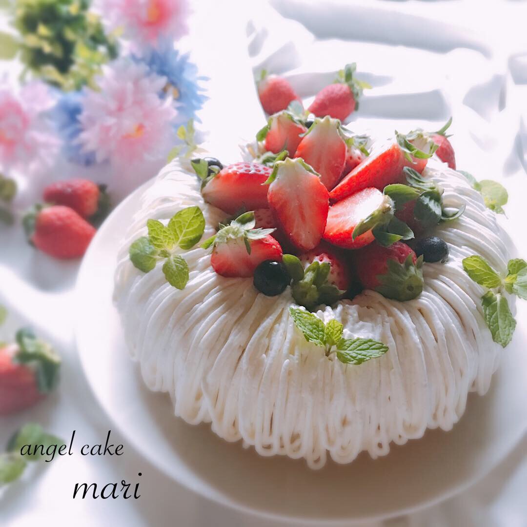 エンゼルケーキ 手作り 手作りおやつ お菓子作りエンゼルケーキ手作りケーキ まーり Mariyuiren Snapdish スナップディッシュ Id Esxzia