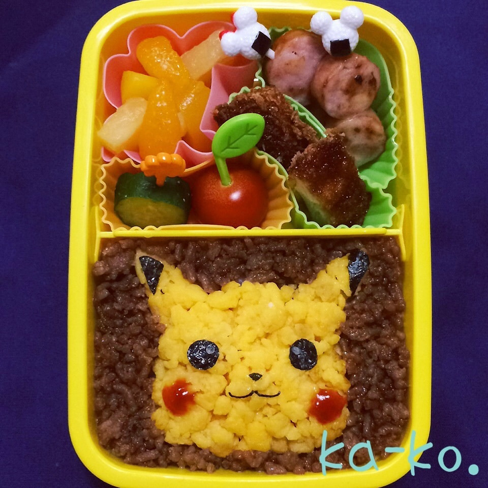 そぼろでピカチュウ弁当 Kaaco Snapdish スナップディッシュ Id Qhwrma