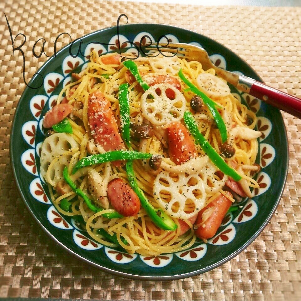 あのソースで簡単旨いっ 具沢山和風にんにくチーズパスタ からあげビール Snapdish スナップディッシュ Id 0myjua