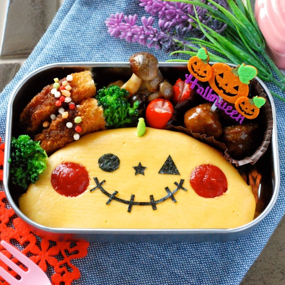 ハロウィンキャラ弁 ジャック オ ランタンのオムライスレシピ ザッキー Snapdish スナップディッシュ Id Xwk85a