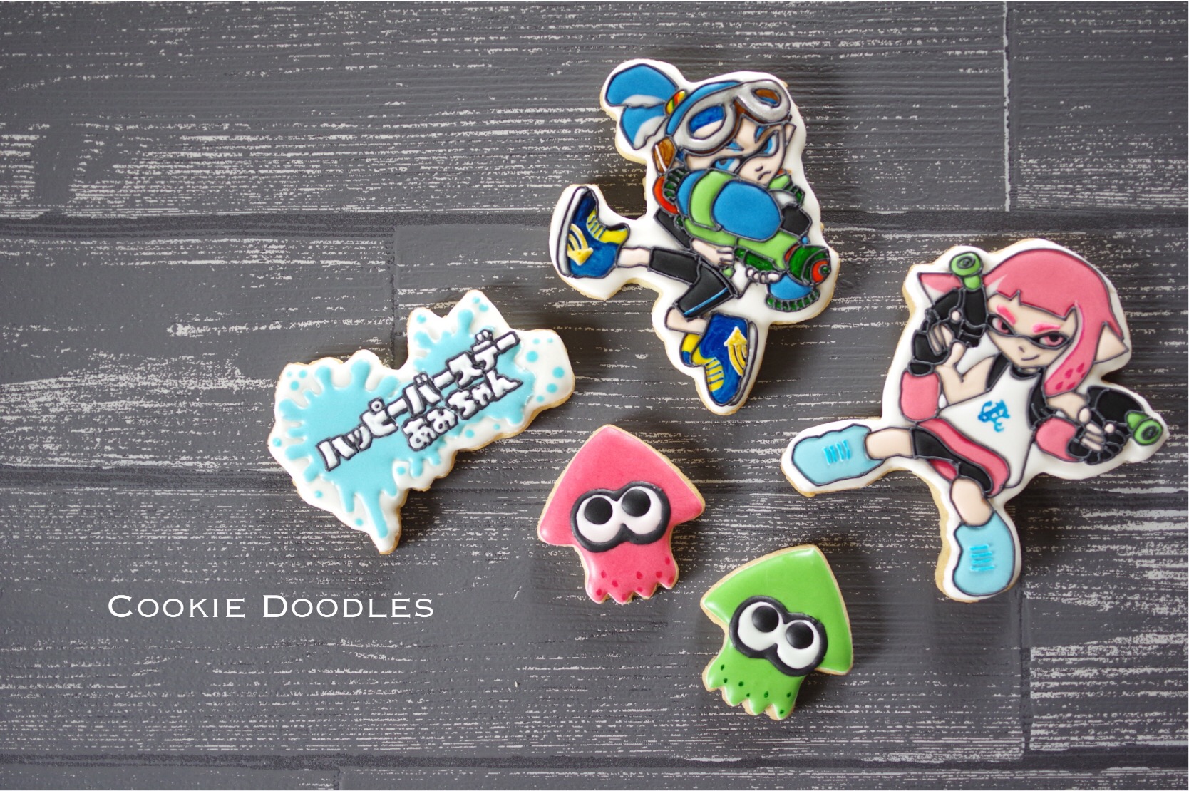 スプラトゥーンのアイシングクッキー Cookie Doodles Snapdish スナップディッシュ Id Q0r9wa