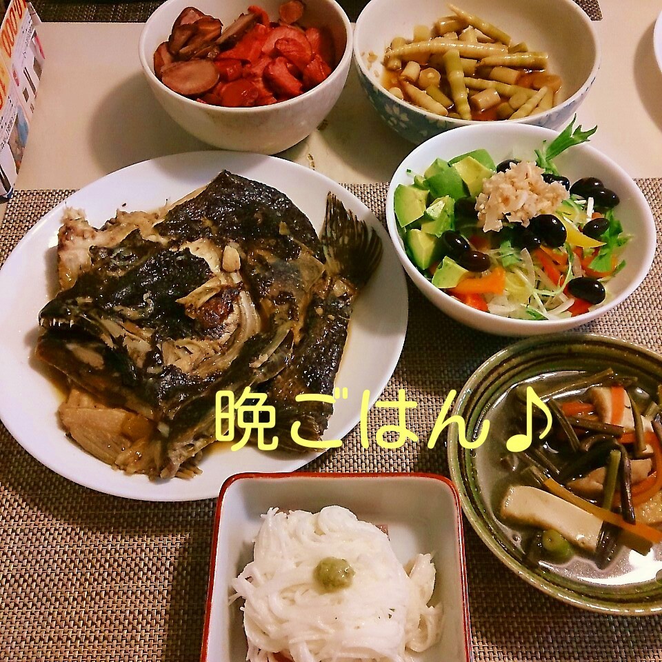 今日の晩ごはん ヒラメのあら煮と Oomugi Snapdish スナップディッシュ Id Zxxqoa